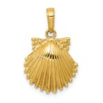 10k Scallop Shell Pendant