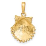 10k Scallop Shell Pendant - Image 4