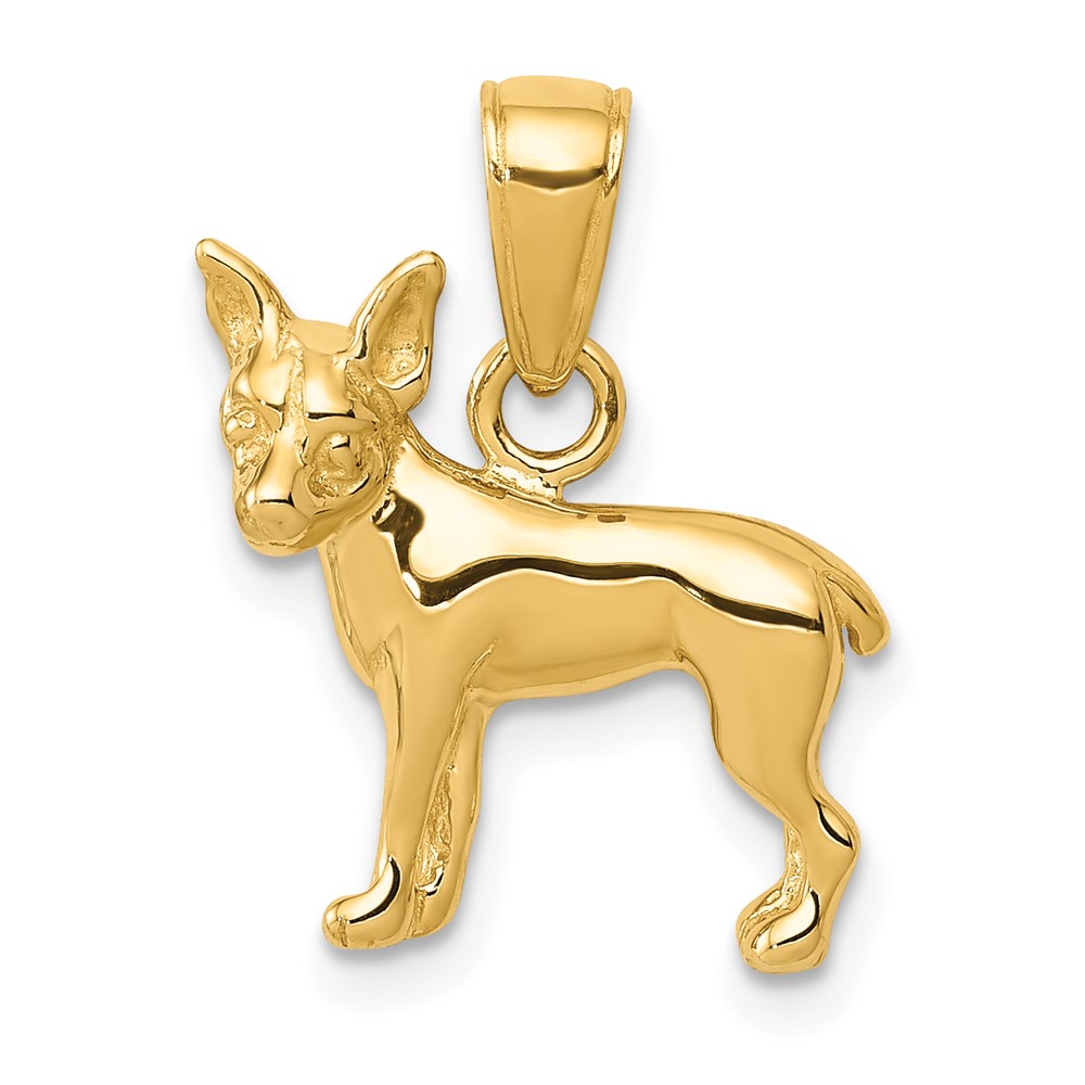 10C3511.jpg 10K Chihuahua Dog Pendant - Image 1