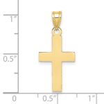 10K Polished Cross Charm - Image 3