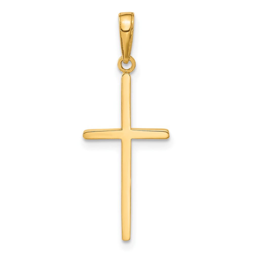 10C3784.jpg 10K Polished Cross Pendant - Image 1