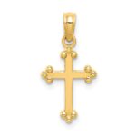 10K Budded Cross Charm