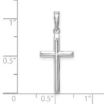 10K White Gold Reversible Latin Cross Pendant - Image 3