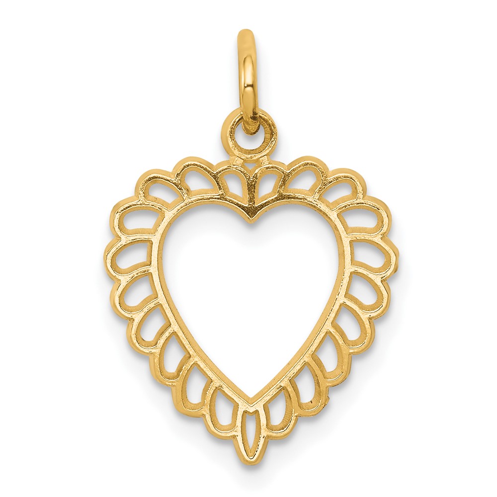 10C396.jpg 10k Heart Charm - Image 1