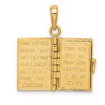 10K  3D Lord's Prayer Bible Pendant - Image 4