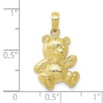 10K Teddy Bear Pendant - Image 4