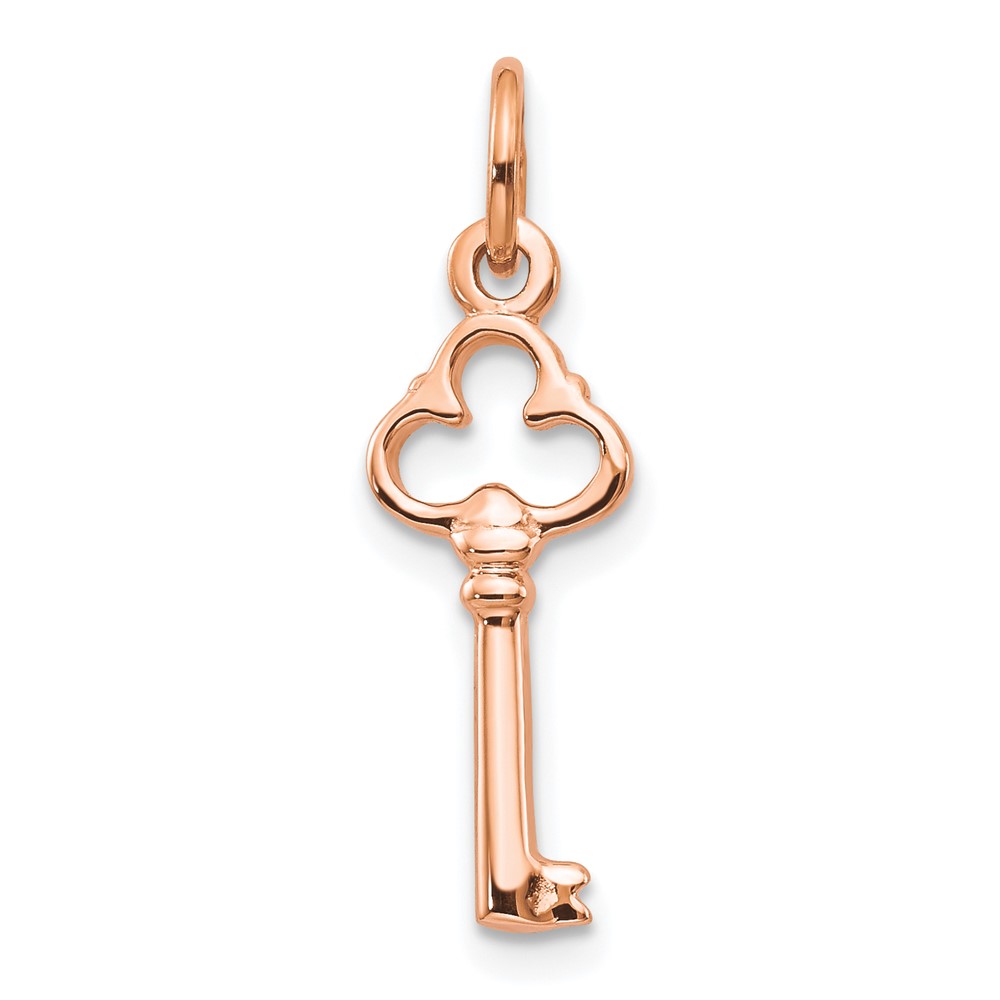 10C417R.jpg 10k Rose Gold Solid Key Charm - Image 1