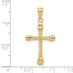 10K Cross with Triangle Tips Pendant - Image 3