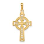 10K Celtic Cross w/Eternity Circle Pendant - Image 4