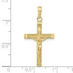 10K Diamond-cut Fancy Tipped Crucifix Pendant - Image 3