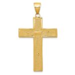 10K Textured Crucifix Latin Cross Pendant - Image 4