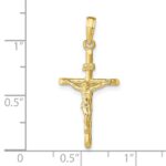 10K Stick Style Crucifix Pendant - Image 4