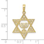 10K Star of David w/Menorah Pendant - Image 3