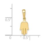 10K Small Solid Hamsa Pendant - Image 4