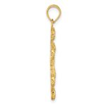 10k Polished Diamond-cut Our Lady of Guadalupe with Flowers Medal Pendant - Image 2