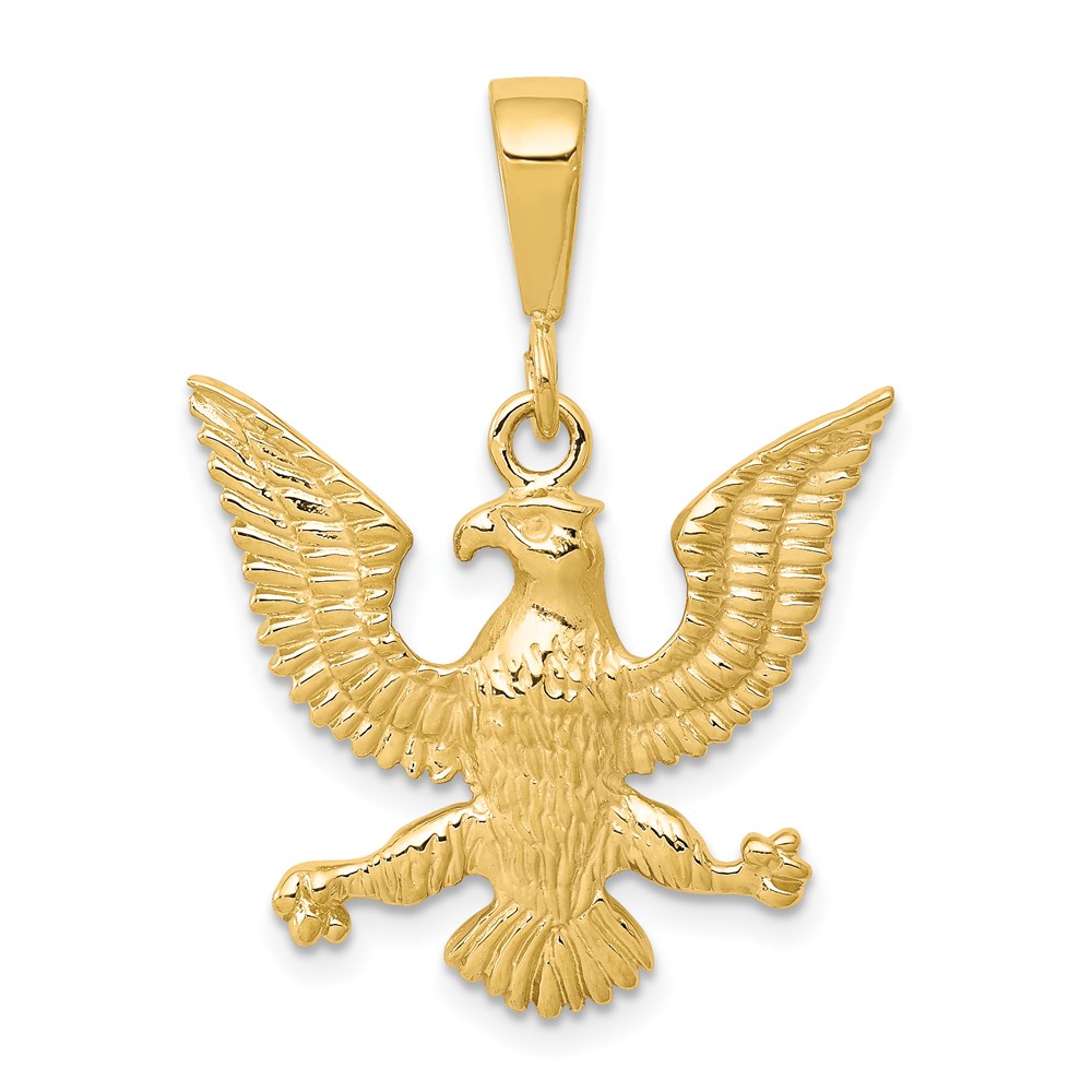 10C604.jpg 10k Solid Polished Spread Eagle Charm - Image 1