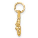 10K Solid Horseshoe Wishbone and Shamrock Charm - Image 2