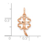 10k Rose Gold Four Leaf Clover Pendant - Image 3
