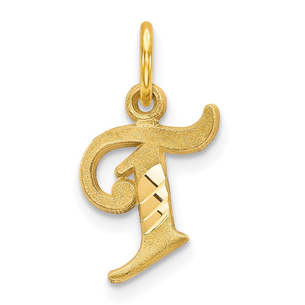 10C764T.jpg 10k Initial T Charm - Image 1