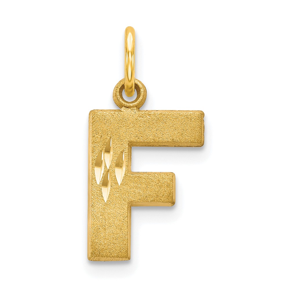 10C768F.jpg 10k Initial F Charm - Image 1