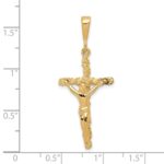 10k Solid Polished Crucifix Pendant - Image 3