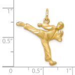 10k Solid Karate Person Charm - Image 3
