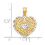 10K w/Rhodium Heart Charm - Image 3