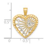 10K w/Rhodium Heart Charm - Image 3