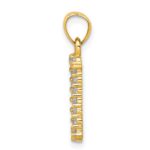 10K w/ Rhodium CZ I LOVE YOU Charm - Image 2