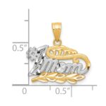 10K w/Rhodium #1 MOM Charm - Image 3