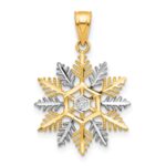10K w/Rhodium Snowflake Charm
