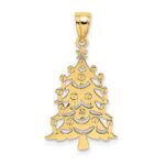 10K Polished Christmas Tree Pendant
