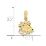 10K Polished Christmas Bells Pendant - Image 3