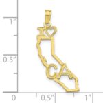 10K Solid California State Pendant - Image 4