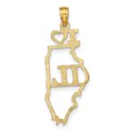 10K Solid Illinois State Pendant - Image 3