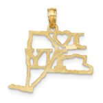 10K Solid New York State Pendant - Image 3