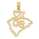 10K Solid South Carolina State Pendant - Image 3