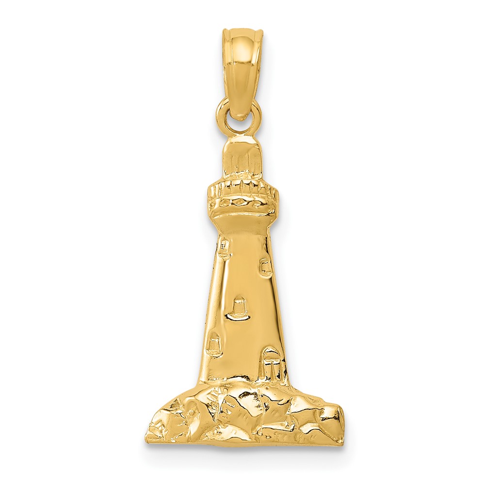 10D1345.jpg 10k Lighthouse Pendant - Image 1