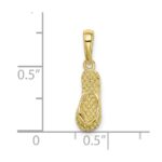 10K 3-D Hawaii Flip-Flop Pendant - Image 3