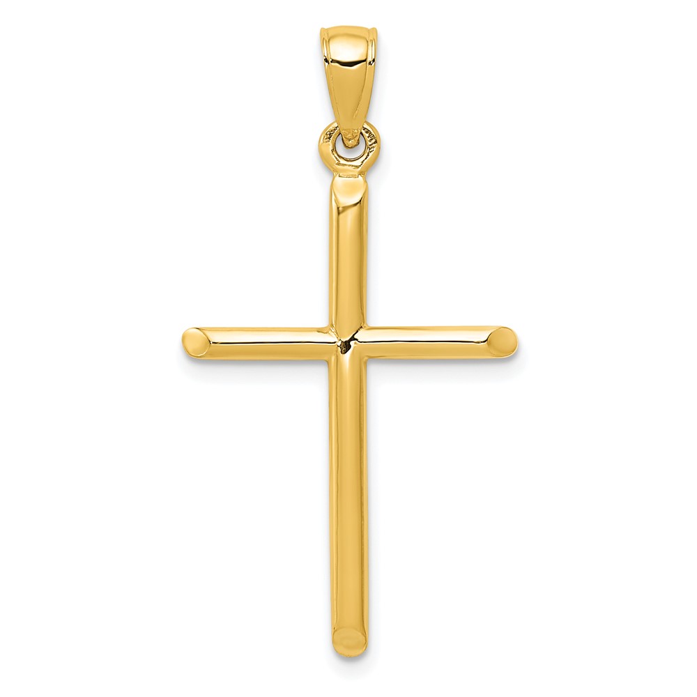 10D1660.jpg 10k Tubular Cross Pendant - Image 1
