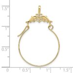 10k Double Dolphins Charm Holder Pendant - Image 3