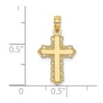 10k Budded Cross Charm - Image 3