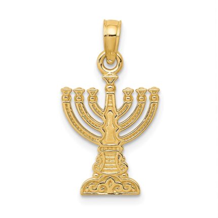 10K Menorah Pendant