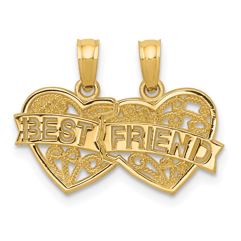 10D3891.jpg 10K BEST FRIEND 2 Piece Break-A-Part Charm - Image 1