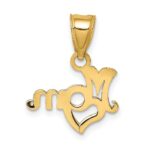 10K MOM With Heart Pendant - Image 3