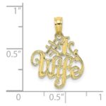 10K #1 WIFE Pendant - Image 3