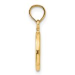 10K Polished Peace Symbol Pendant - Image 2