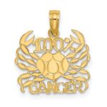10K 100% CANCER Zodiac Charm
