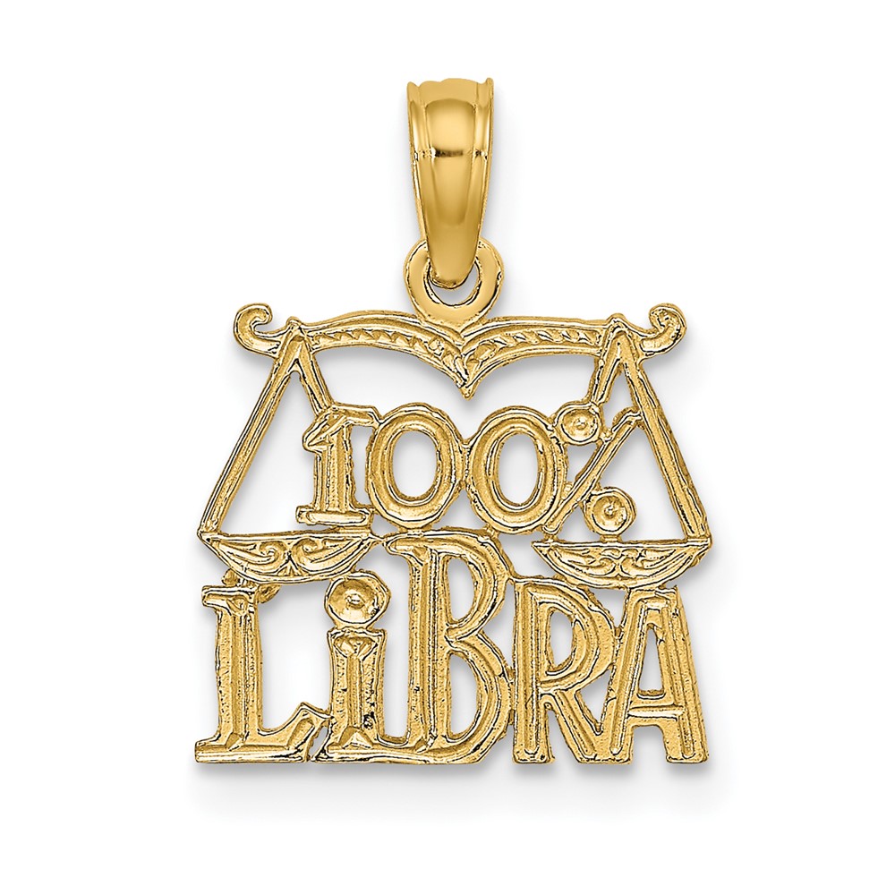 10D4060.jpg 10K 100% LIBRA Zodiac Charm - Image 1