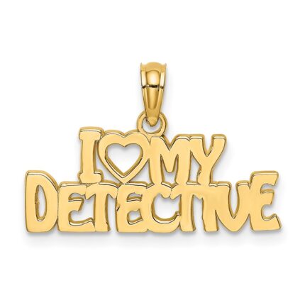 10K I HEART MY DETECTIVE Charm